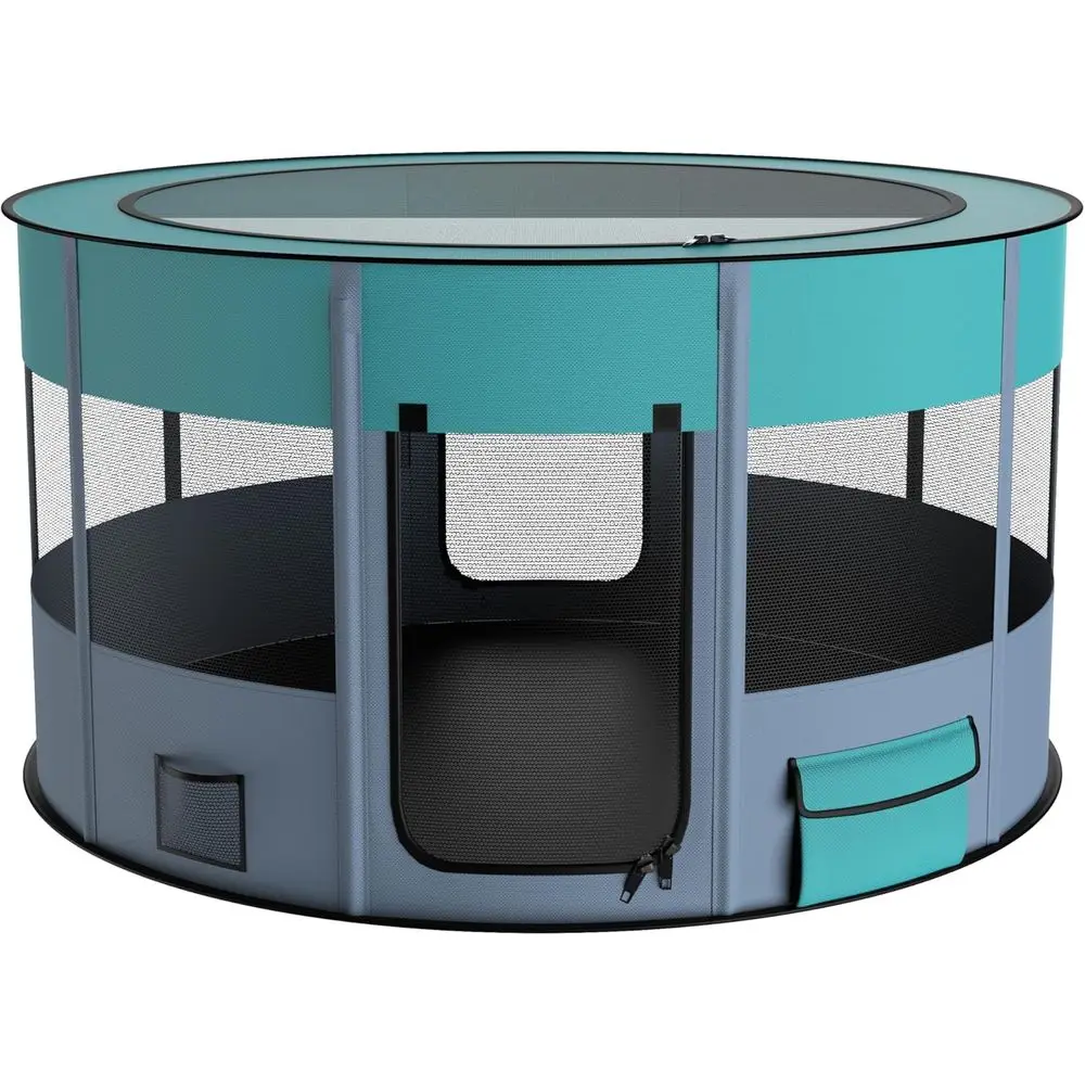 

Waterproof Foldable Playpen, 44x44x23, Portable Dog & Cat Exercise Kennel, Shade Cover Included, Suitable for Indoor & Outdoor U