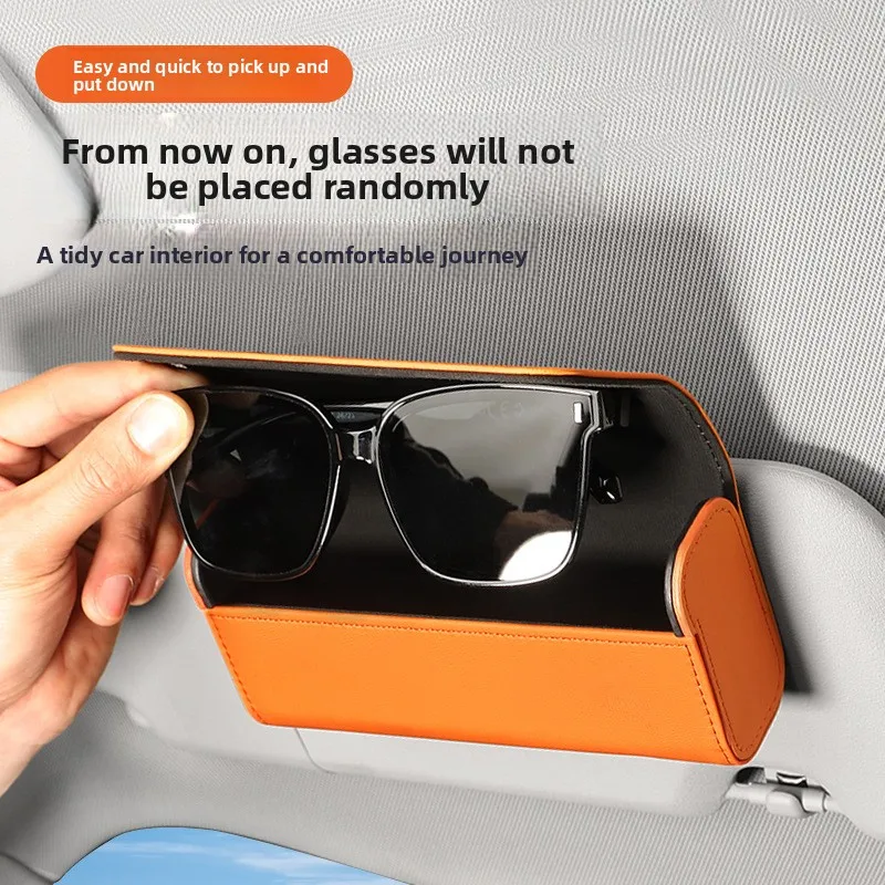 For with Hyundai Elantra Sonata Tucson Santa Fe Ix35 Car Sunglasses Holder Sun Visor Eyeglass Clip Anti-Slip Scratch-Proof Durab