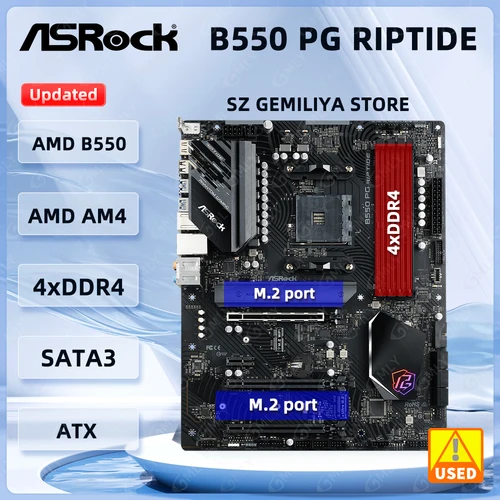 Placa base ASrock B550 B550 PG Placa base Riptide AM4 compatible con 5900 4500 5700X 3600 5600 5500 cpu ATX DDR4 128GB M.2 ATX