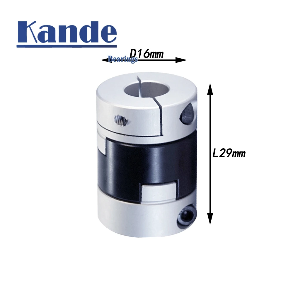 Kande 1PC D16L29 Oldham Slider Coupling High Torque Low Inertia Screw Type Slider Coupling For Motor Connector CNC Drive Shaft