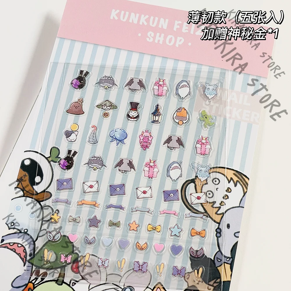 

Final Fantasy Kawaii Pet Nail Art Stickers Q Version Anime Decor Decals Ornaments DIY Cosplay Adorable Colorful Gifts Adorn