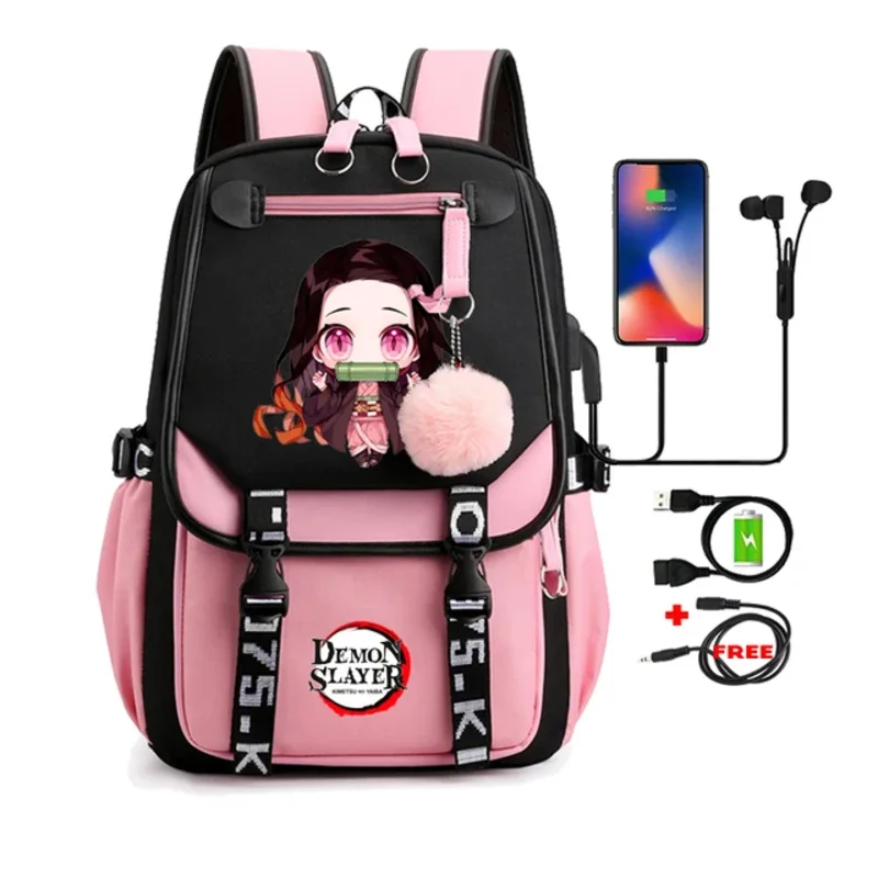 Anime Erwachsene große Kapazität Rucksack Tasche Dämonen töter Nezuko Kawaii Cartoon Schult asche Forman ga, um täglich Mädchen Bücher tasche zu reisen