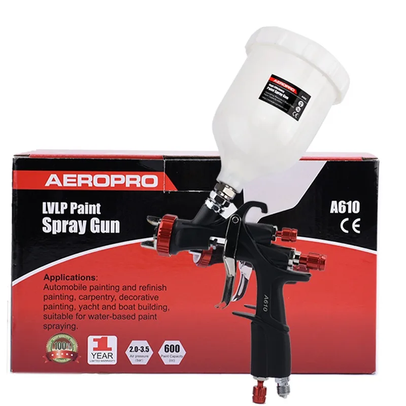 AEROPRO A610 Professional Paint Spray Gun Air LVLP Paint Gun  Paint Gun Airbrush