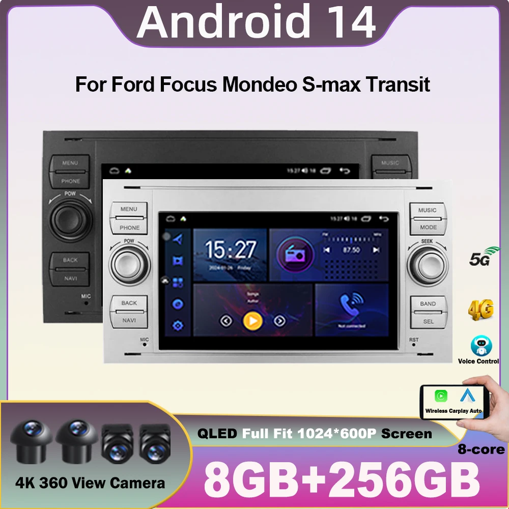 

Android Car radio For Ford Mondeo S-max Focus C-MAX Galaxy Fiesta Transit Fusion Connect Kuga Carplay Android Auto Head Unit 4G