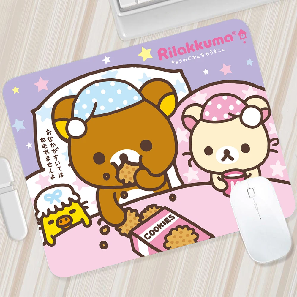 Cute Rilakkuma Small Mouse Pad Gaming Mousepad PC Gamer Mouse Mat XXL Computer Office Pad Keyboard Mat Desk Pad Laptop Mausepad