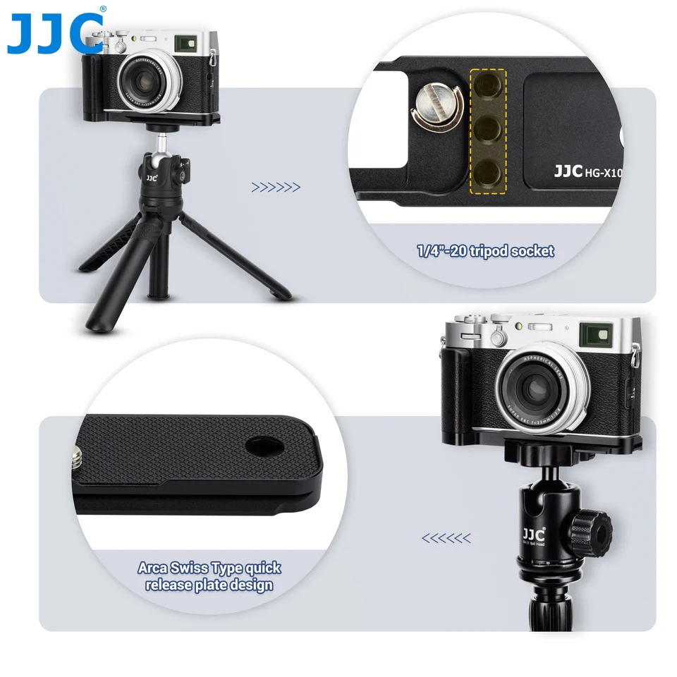 JJC X100V メタルハンドグリップ L 富士フイルム用