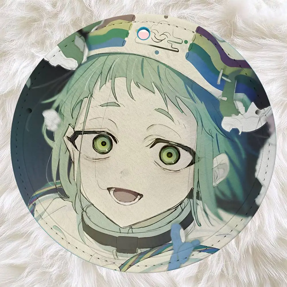 Anime M-Milgram Cartoon Name Address Plate Leather Luggage Tag Chain for Fits Travel Bags Backpacks, Business Bags ID Straps view 6