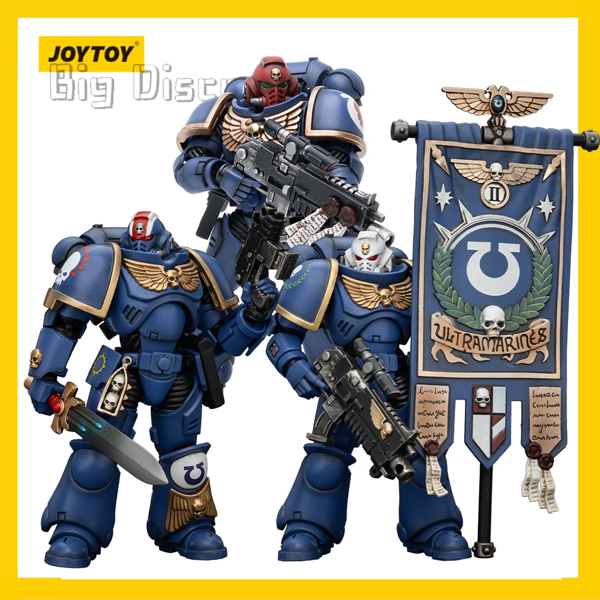 [Pre-order] JOY TOY Warhammer 40K 1/18 Action Figure Ultramarines Heroes of the Chapter[3PCS] Anime Military Model