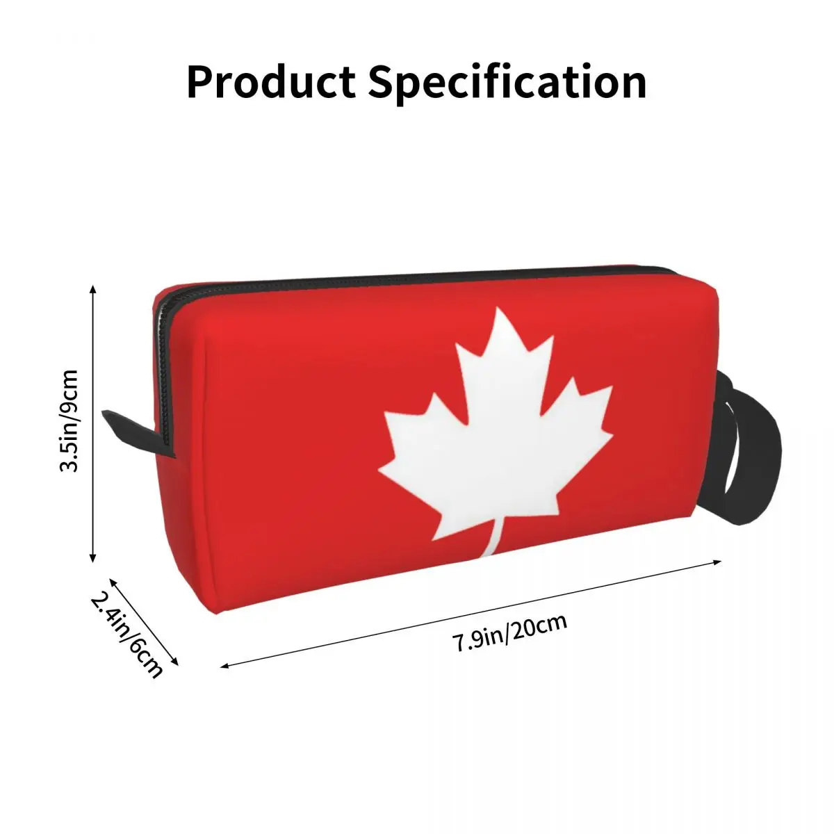 Astuccio per matite con bandiera del Canada per studenti Astuccio per penne scolastiche Astuccio per matite Forniture di cancelleria Astuccio per cosmetici da viaggio per donna