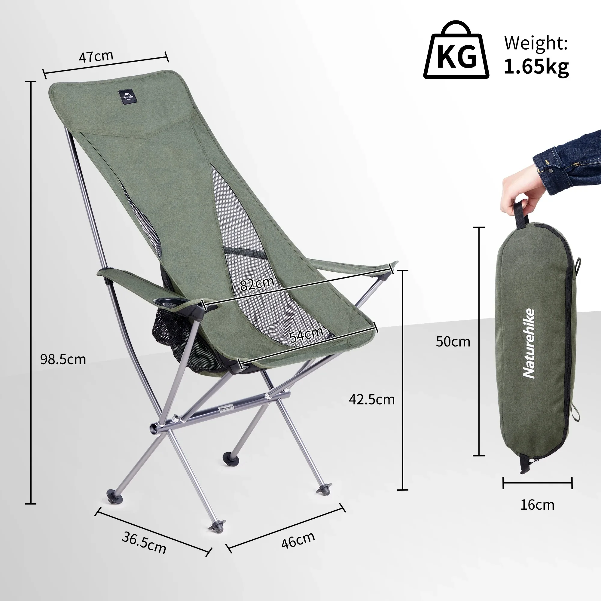 Naturehike Plus Camping Chair Ultralight Portable Garden Chair Folding Widen Outdoor Fishing Chair Picnic Seat Trip Beach Chair