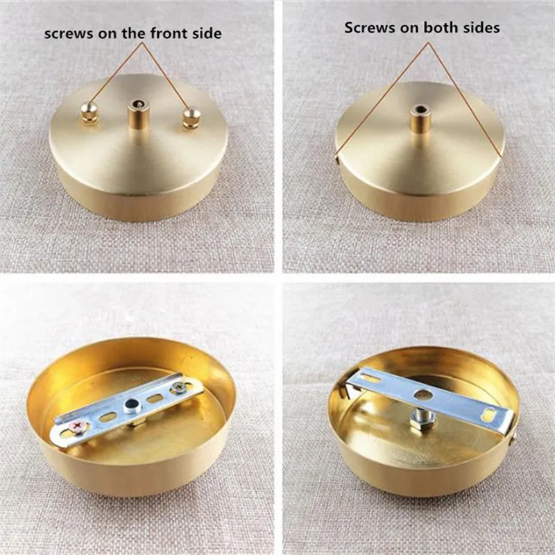 100% Brass Pendant fixed panel wall lamp Base circular brass ceiling plate high quality all copper canopy lighting accessories