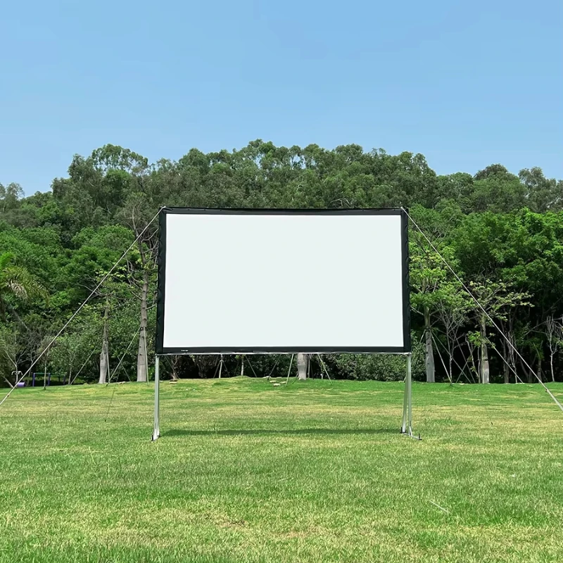 SCREEN PRO 120 Inch Portable Projection Screen 16:9 4K HD Projections Movies Screen for Indoor Outdoor Home Theater