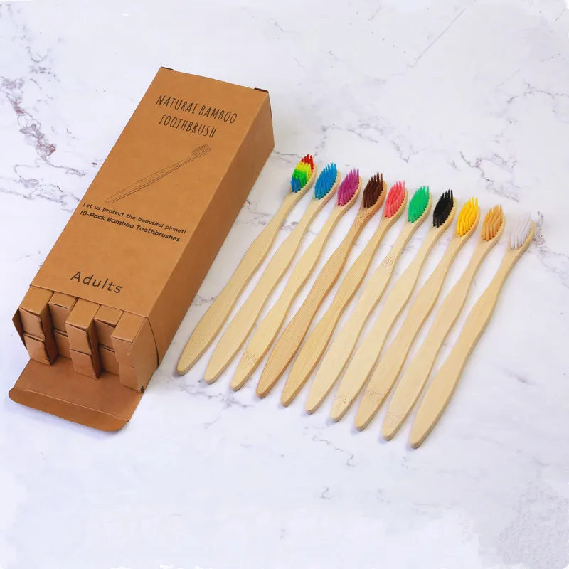 10/20/50/100/150 Pcs Disposable Adult Bamboo Soft Bristled Toothbrush Wooden Toothbrush Clean Mouth Reusable for Home and Hotel