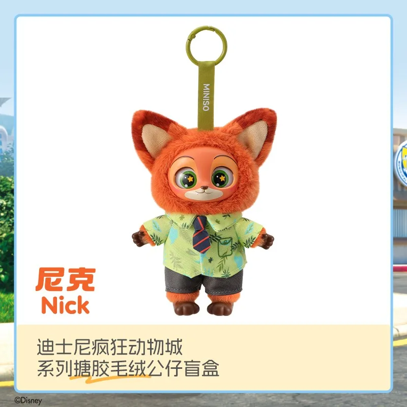 Boîte aveugle en vinyle Disney Zootopia, personnage de dessin animé mignon, pendentif Surprise en peluche, jouet boîte mystère, jouets tendance, cadeau de noël