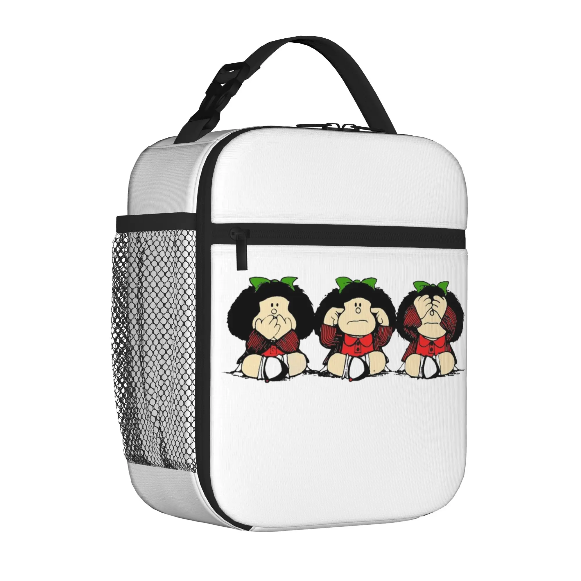 Cartoon M-Mafaldas Thermal Insulated Lunch Bags for Office Comics Portable Bento Box Thermal Cooler Lunch Boxes