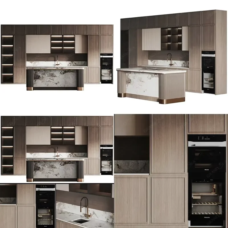 Full Kitchen Cupboards Island Cabinet Set Custom Shaker Modular Modern Design of Australia Kitchen Cabinet