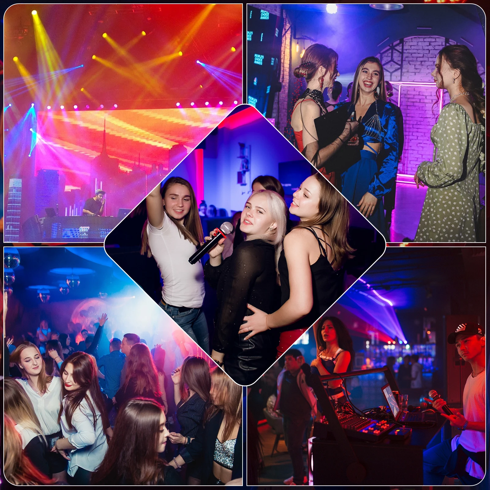 Strip Par Light 7PCS 4 In 1 lampada perline 48 SMD LED lampada perline Fieryzeal Stage Light DJ Light per discoteca Dance Hall Party Bar