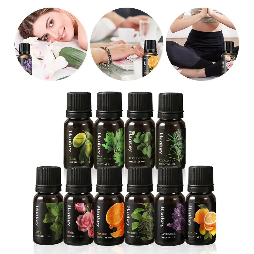 10 مل زيت عطري عطري، زيوت عطرية للصابون، شمعة ذاتية الصنع، صنع قنابل الاستحمام، الأوكالبتوس، اللافندر، النعناع، شجرة الشاي