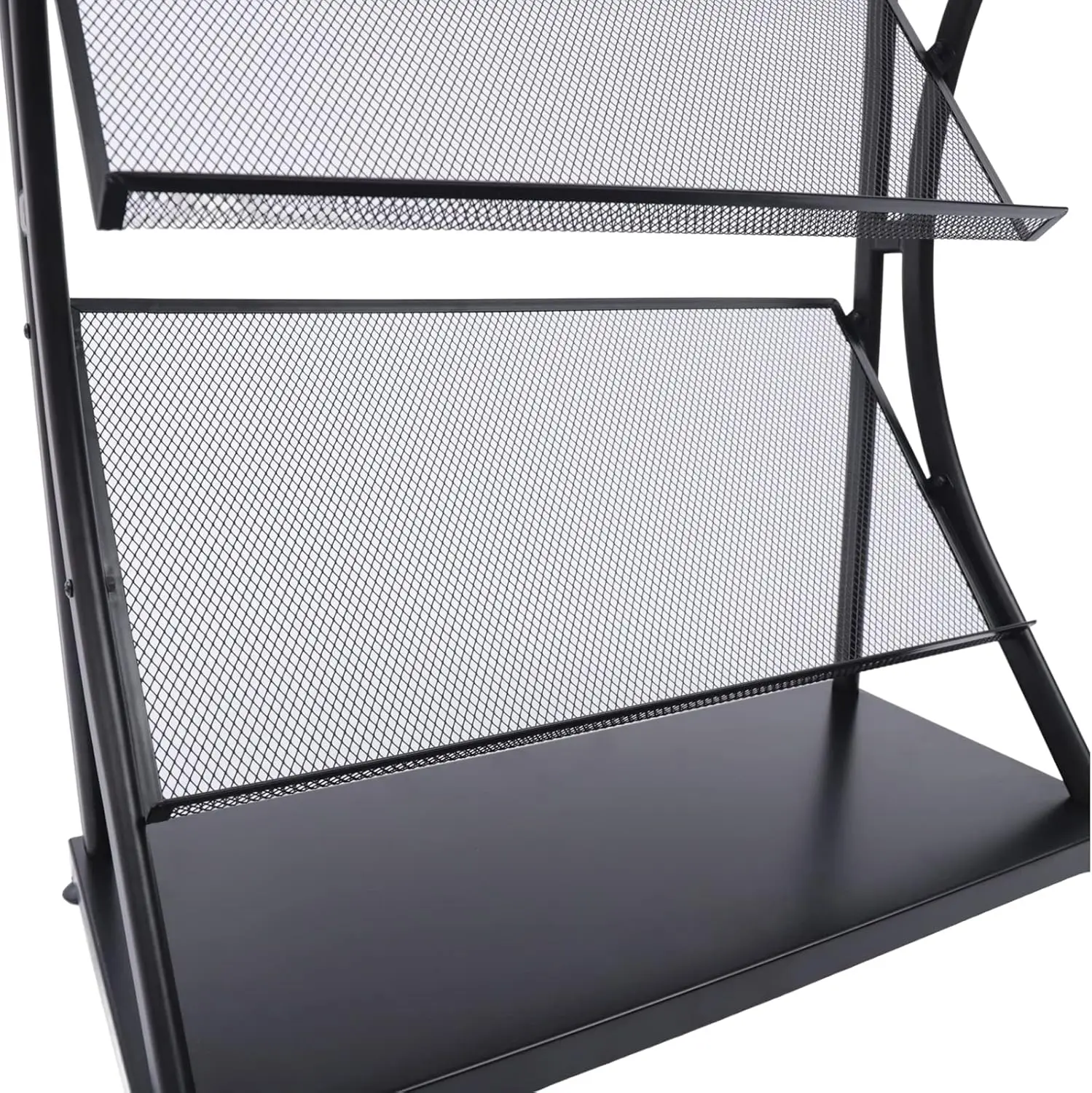 4 Layers Magazine Rack Floor-Standing Rack Display Stand,Exhibition Fairs Show Shelf,Newspaper Rack Brochure Display Stand