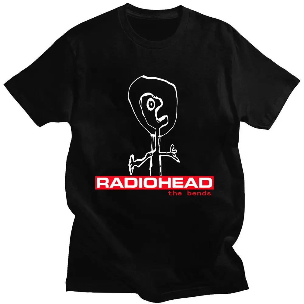 Rock Band Radiohead The Bends Graphic T Shirts Vintage Punk Hip Hop Men's Short Sleeve Tee Shirt Oversize Couples Streetwear