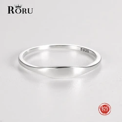 Anillo de Plata de Ley 925 para hombre y mujer, sortija Irregular, Color oro rosa y plata, accesorio de joyería para el día a día