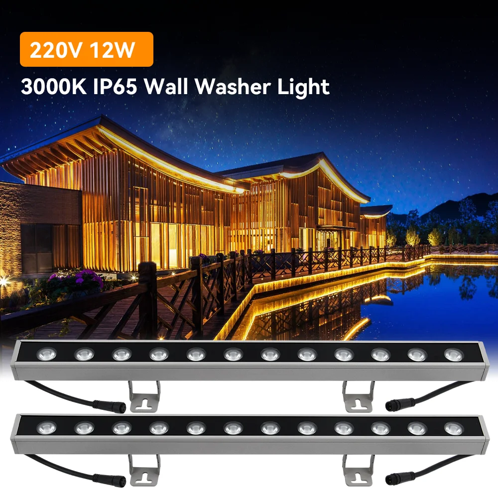 

Outdoor Waterproof Wall Lamp Modern Wall Washer LED Lamp Warm White Aluminum IP65 220V Hotel Canteen Balcony Exhibition Light
