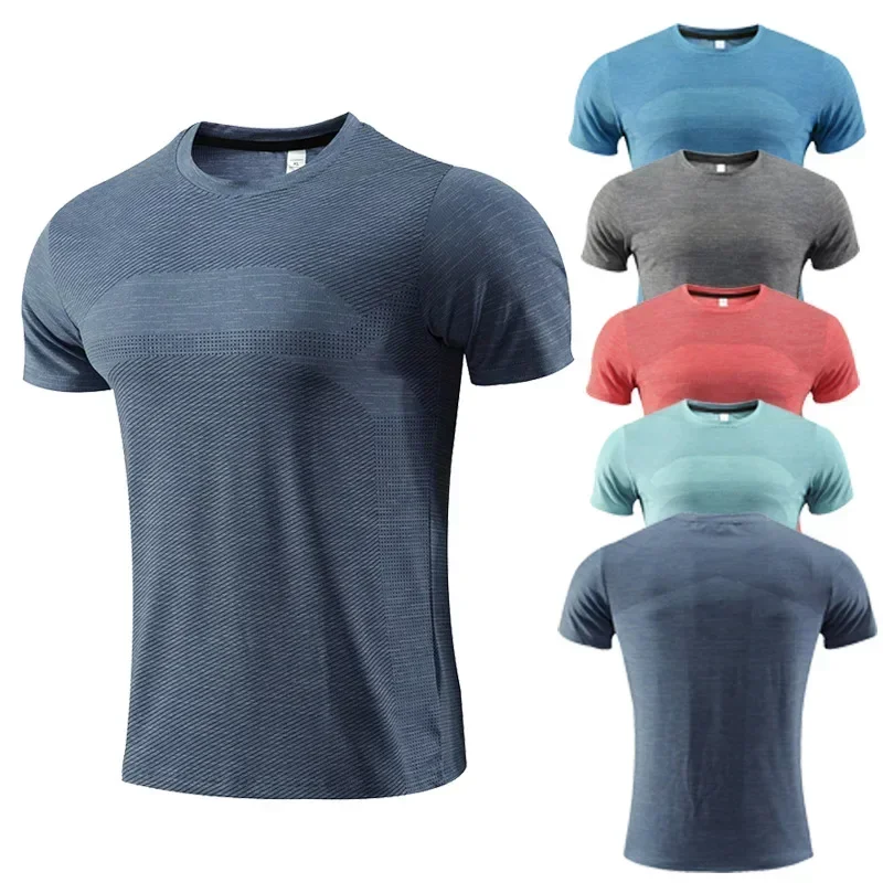 Multi Color Quick Drying Short Sleeved Sports T-shirt, Fitness Jersey, Coach, Running Men's Breathable Sports Half Sleeve