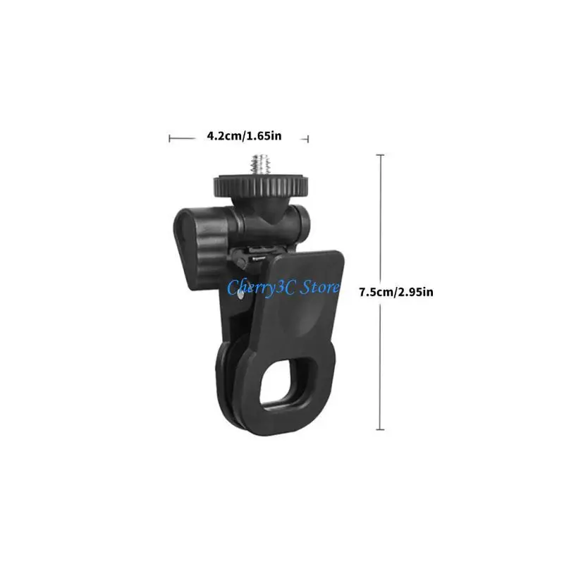 83CE Video Accessory Monitors Camera Mount Clamp Clip with 1/4 Universal Connector for LCD Display Fill Light & Webcam Stand