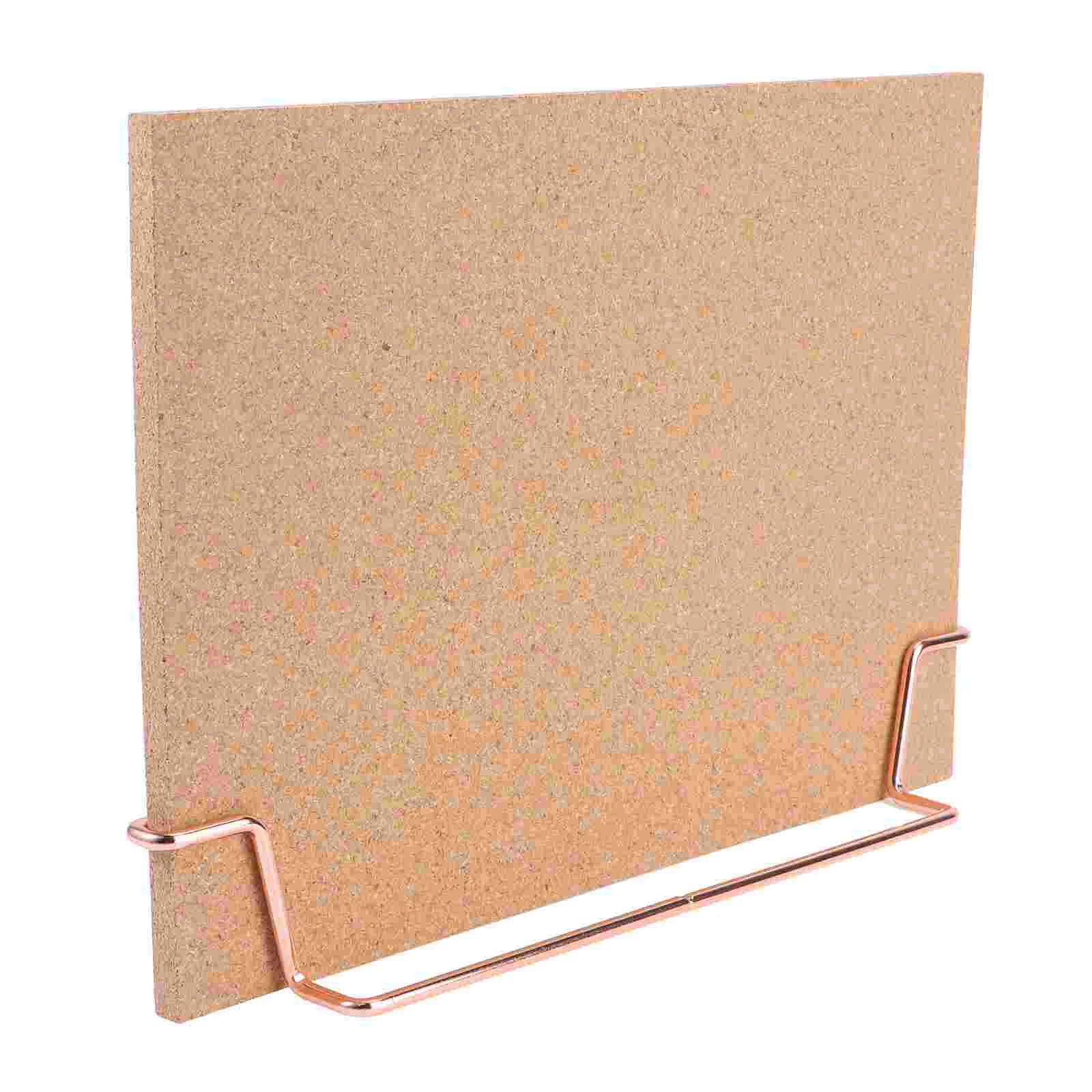 Cork Board Bulletin Board Message Boards Wooden Pin Memo Board Notice Board for Home Office (Rose Gold Base)