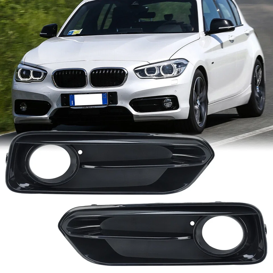 

Left Right Car Front Bumper Fog Light Grille Cover For BMW 1 Series F20 F21 LCI Sport 2014 - 2019 51117371667 51117371668