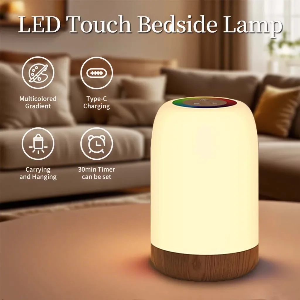 

Фэнтезийная амбушюра RGB сенсорный ночник с регулируемой яркостью детская прикроватная лампа перезаряжаемый портативный подарок для спальни на открытом воздухе