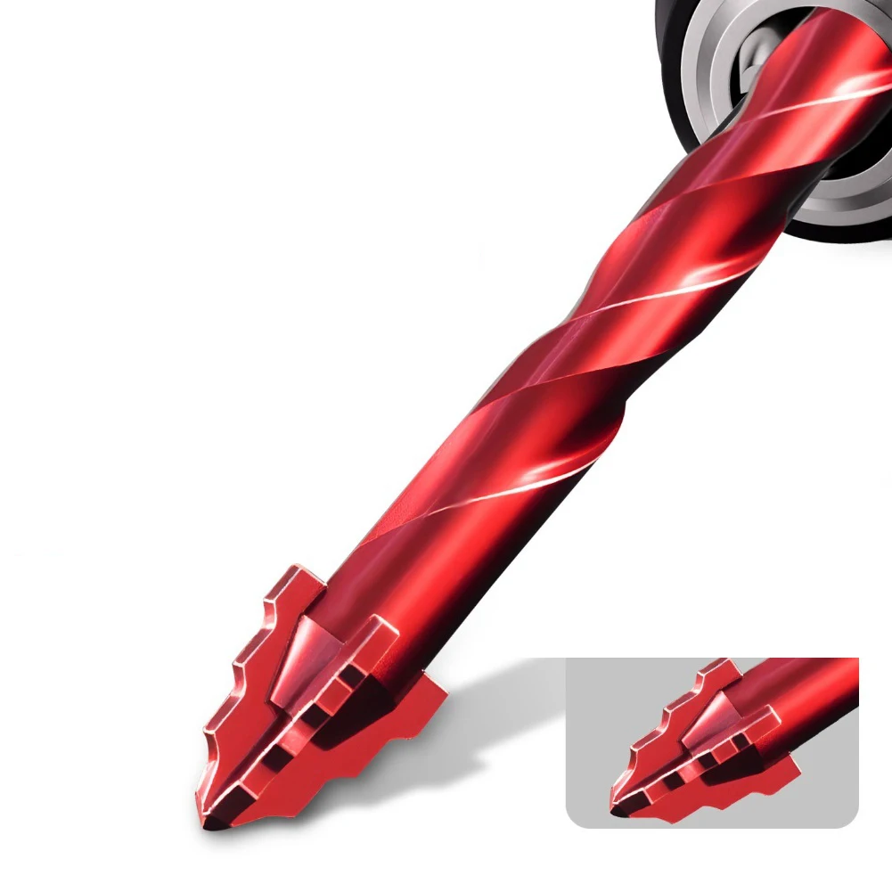 

4pcs/set 6/8/10/12mm Eccentric Drill Serrated Masonry Drill Bit Set For Wood Plastic Tile Concrete Drilling Tools