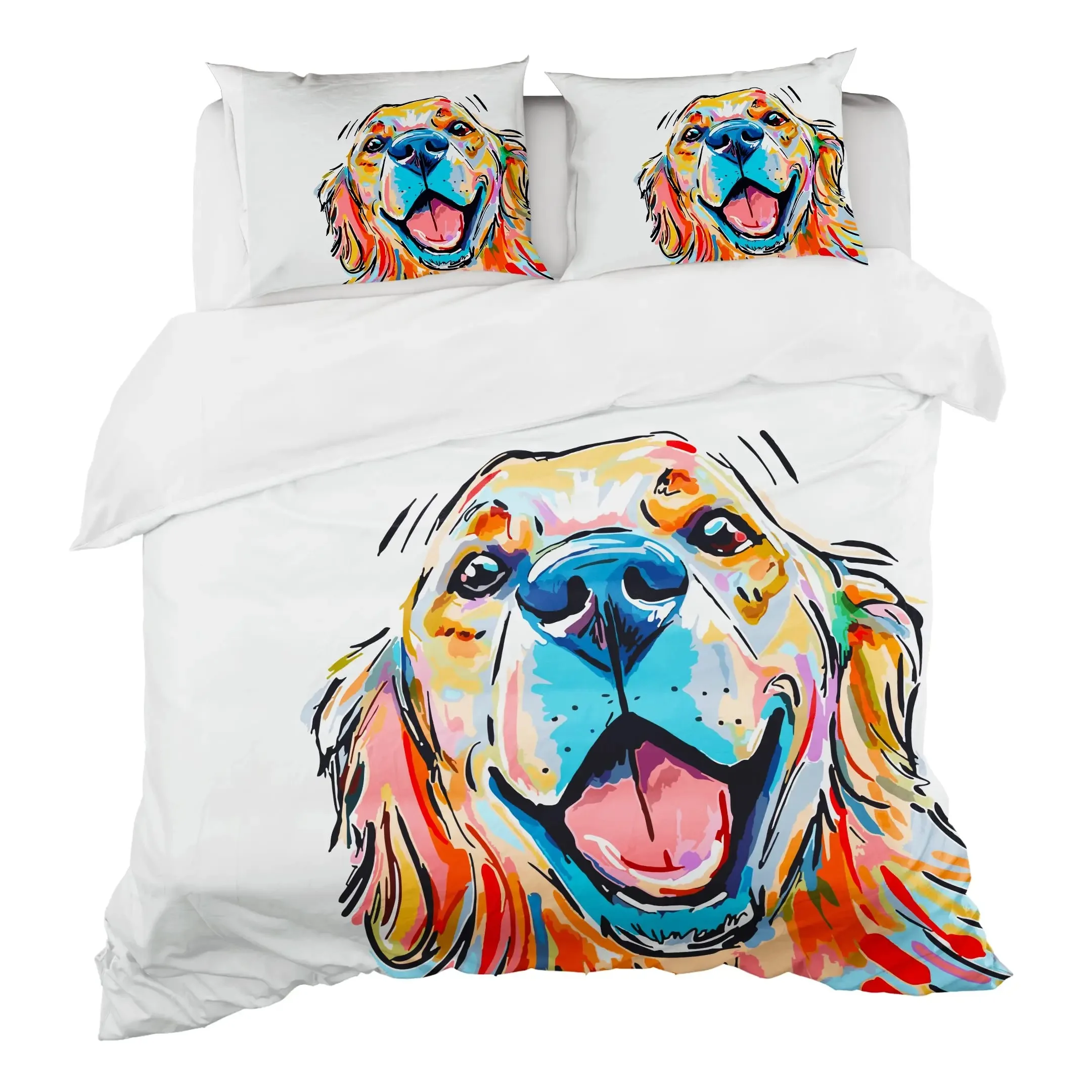 Luxury 3D Bedding set Europe Queen King Double Duvet cover set Bed linen Comfortable BlanketQuilt cover Bed Set animal Lie down