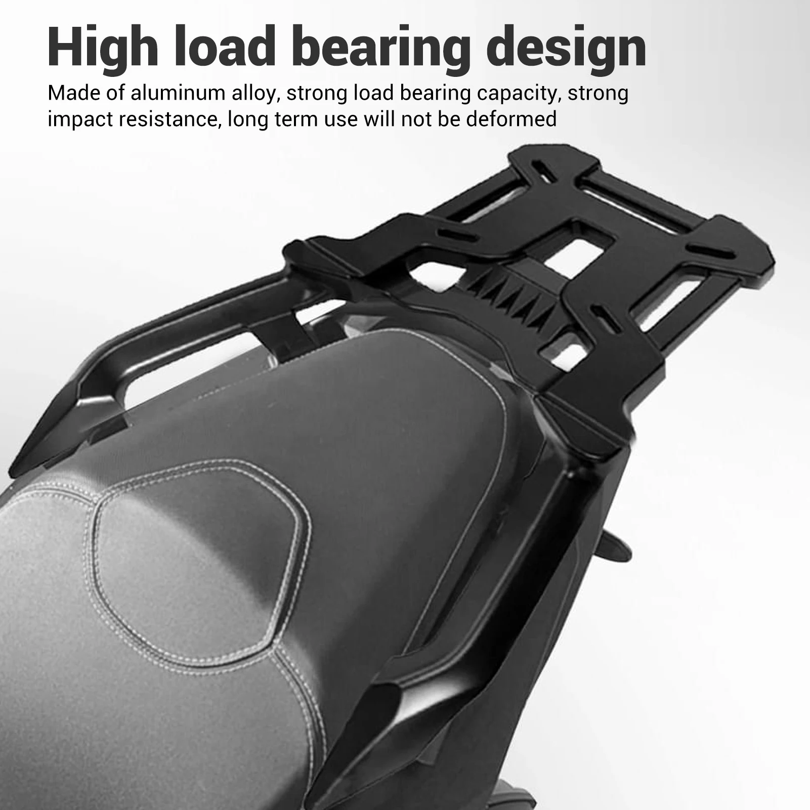 

Motorcycle Rear Cargo Shelf Anti Crack Aluminum Alloy Motorcycle Rear Luggage Rack Extra Storage Space for ADV160 2023 To 2024