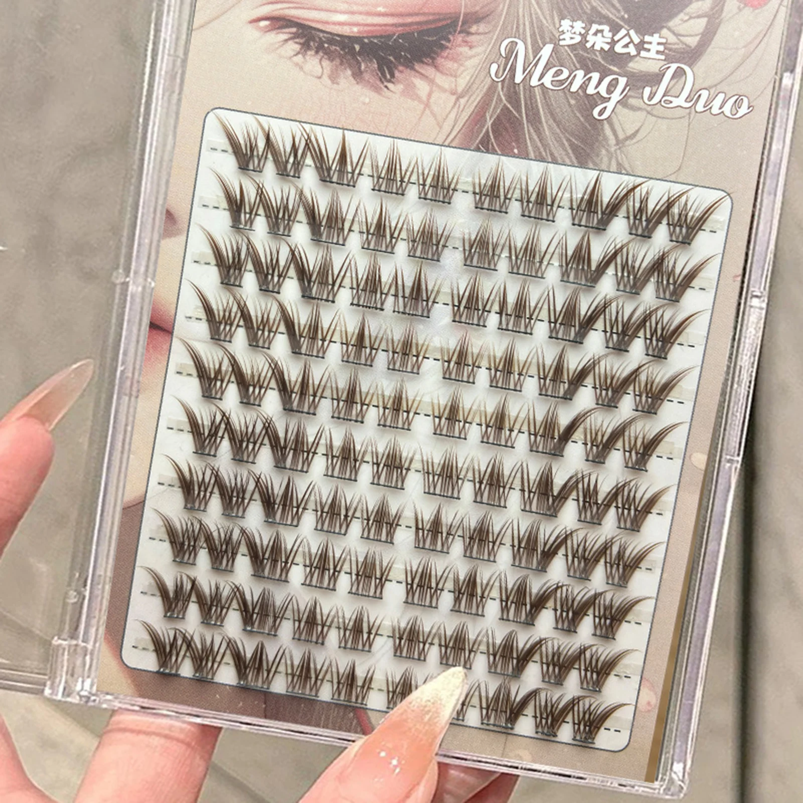 

Thin Band Pre-glued Eyelash Clusters Resuable Cosplay False Eyelashes Suitable For Makeup at Home