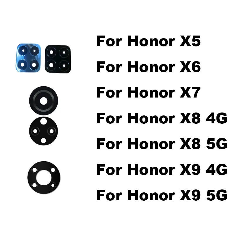 For Huawei Honor X5 X6 X7 X8 X9 X8A X9A X7A X6A 4G 5G Back Camera Glass Lens Rear Camera Glass With Adhesive Sticker Glue
