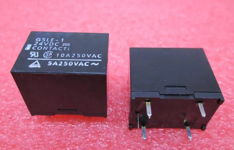 HOT NEW G5LE-1-24VDC G5LE-1 24VDC G5LE1 G5LE 24VDC DC24V 5A 24V relay DIP5 10pcs/lot