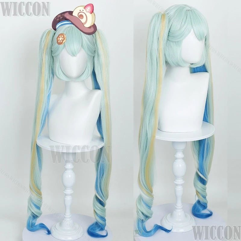 

Мик Аниме Игра PJSK Косплей Костюм Зеленый Синий Длинный Парик Двойной Пони Опора Для Волос Женщина Девушка Хэллоуин Необычные Cos Navidad Карнавал