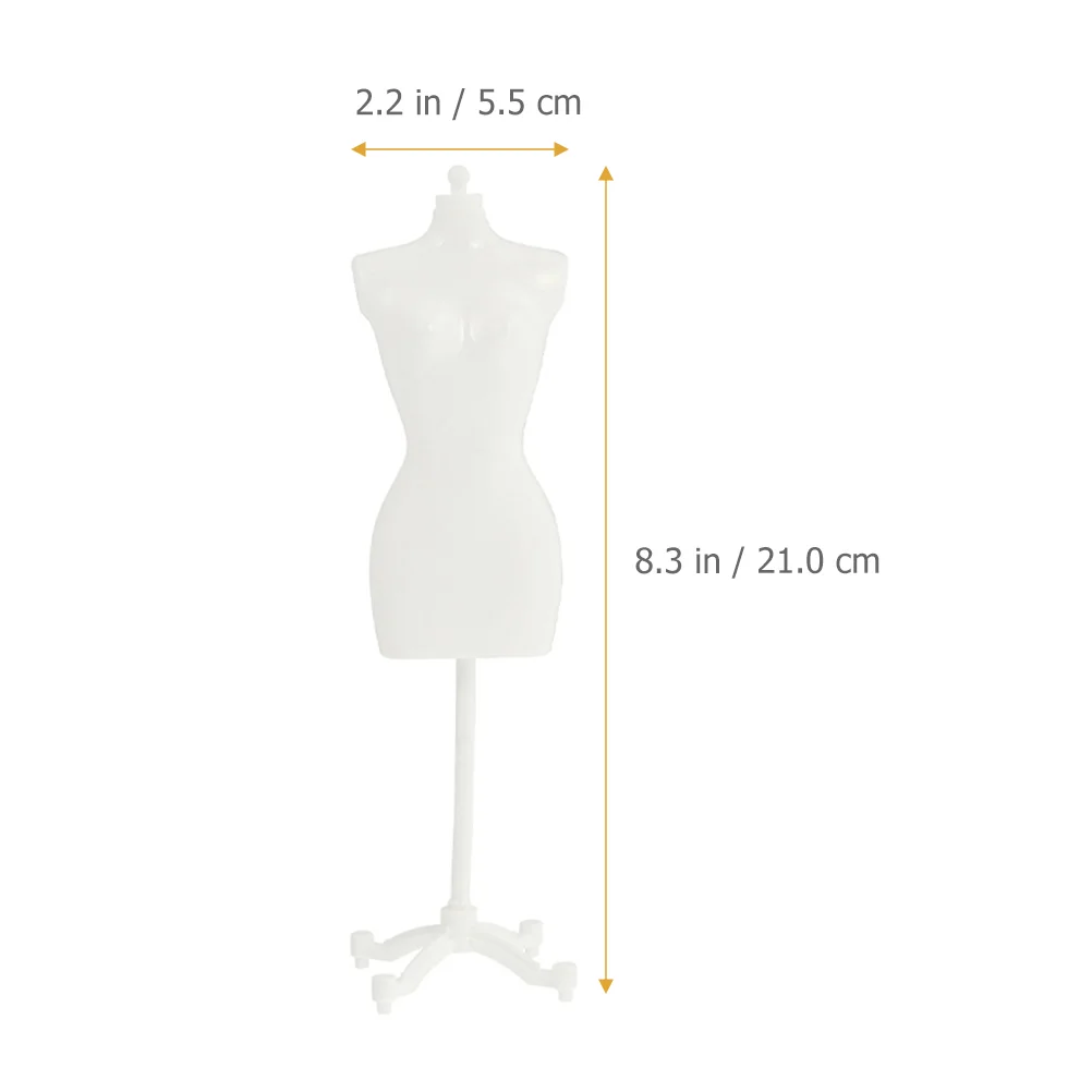 6 Pcs Woman Hanger Dress Stands Display Mini Accessories Black