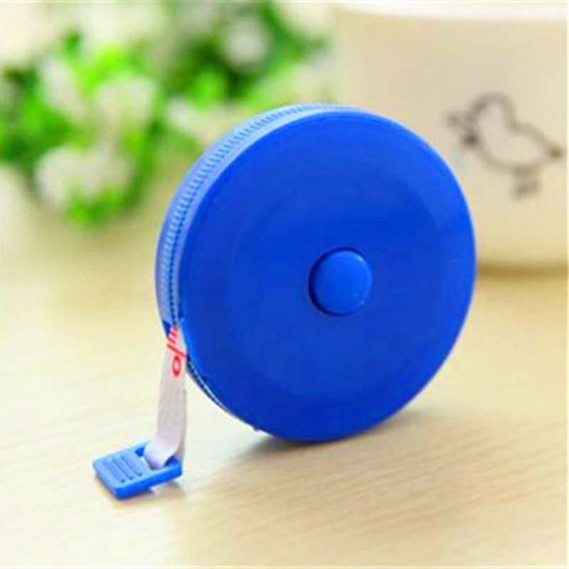 1.5 Meters Measuring Tape with Lock Pin Button Retract Double Scale Retractable Ruler for Hight Waist Weight Loss Sewing LX9A