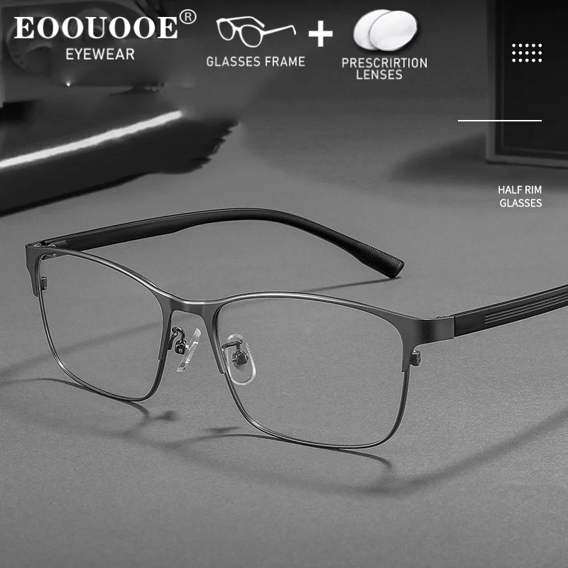 

59mm Ultra Wide Eyeglass Frame Men Prescription Eyewear Computer Aspherical Myopia Progressive Lenses Polygon Optical Eyeglasses