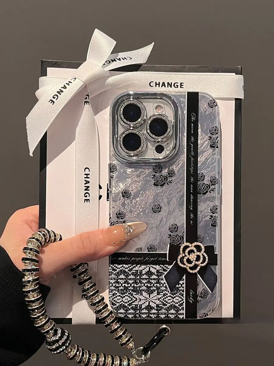 جراب هاتف فاخر بنمط منقوش من الجلد لهاتف أيفون ، غطاء بلون واحد ، حرف ذهبي ، موضة المد والجزر ، أيفون 15 ، أيفون 14 ، أيفون 13 ، أيفون 12 برو ماكس ، ساخن