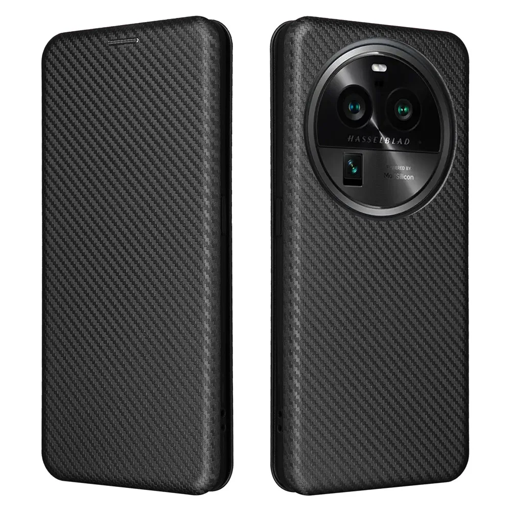 ل ممن لهم البحث X6 حالة فاخرة الوجه ألياف الكربون الجلد الامتزاز المغناطيسي الحال بالنسبة ممن لهم البحث X6 برو X 6 FindX6 أكياس الهاتف