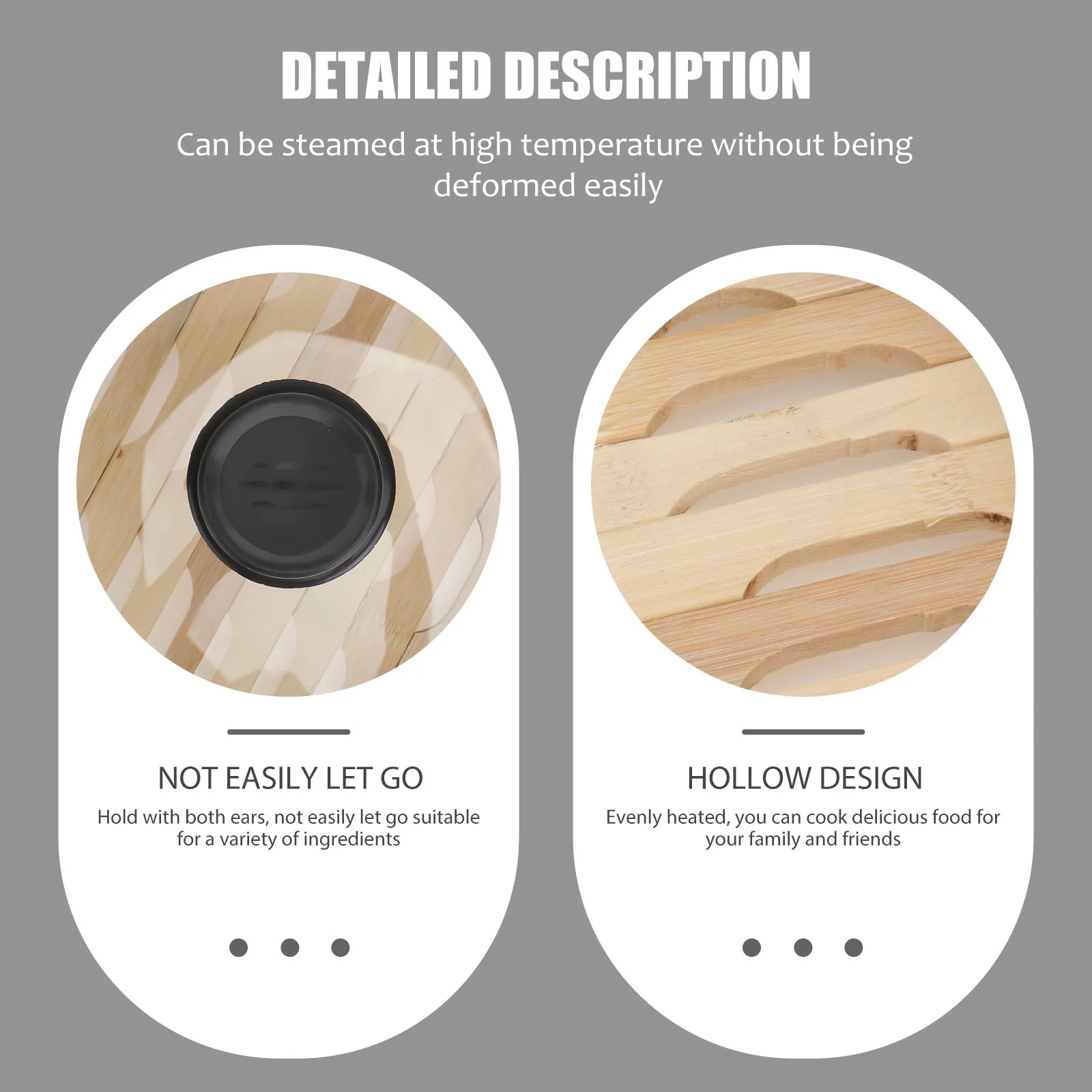 

Bamboo Stainless Steel Food Reusable Kitchen With Lid Household Steamer Basket For Rice Eggs Potatoes Corn Steaming Cooking