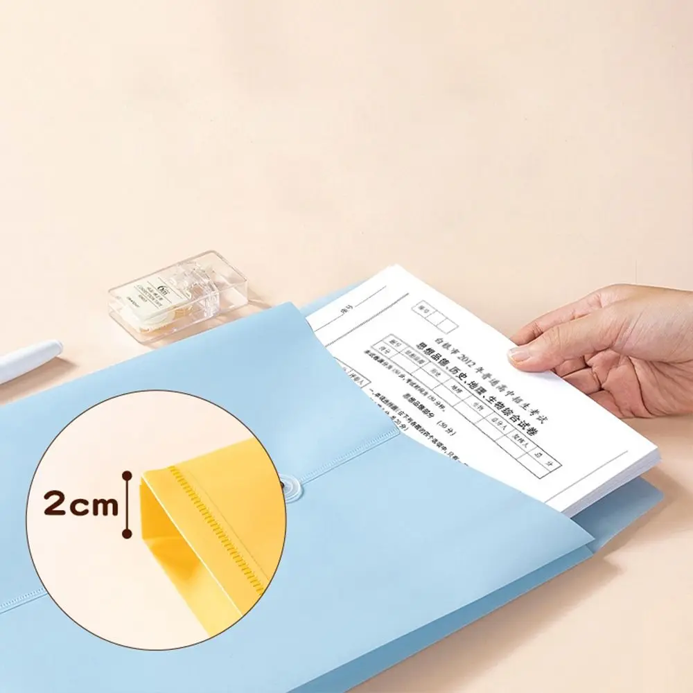 Document Organiser A4 PP File Folder Large Envelopes Archive Folder A4 File Organizer Paper Organizer Large Capacity Storage Bag