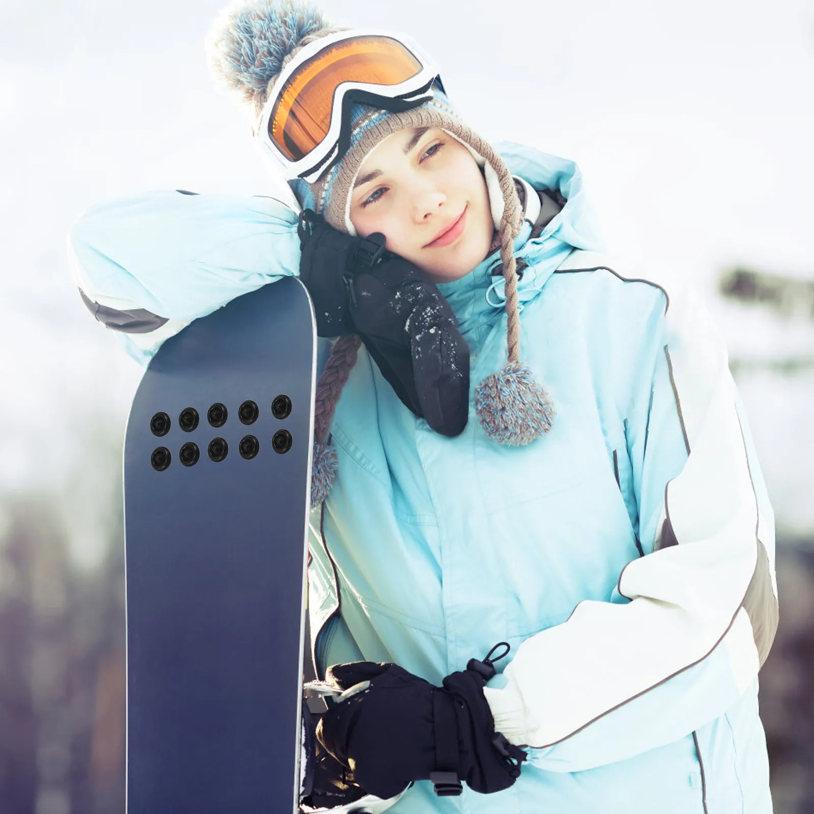 

20 шт. противоскользящих накладок для сноуборда, легкие коврики для зимних лыж и сноубордов, аксессуары для безопасной езды