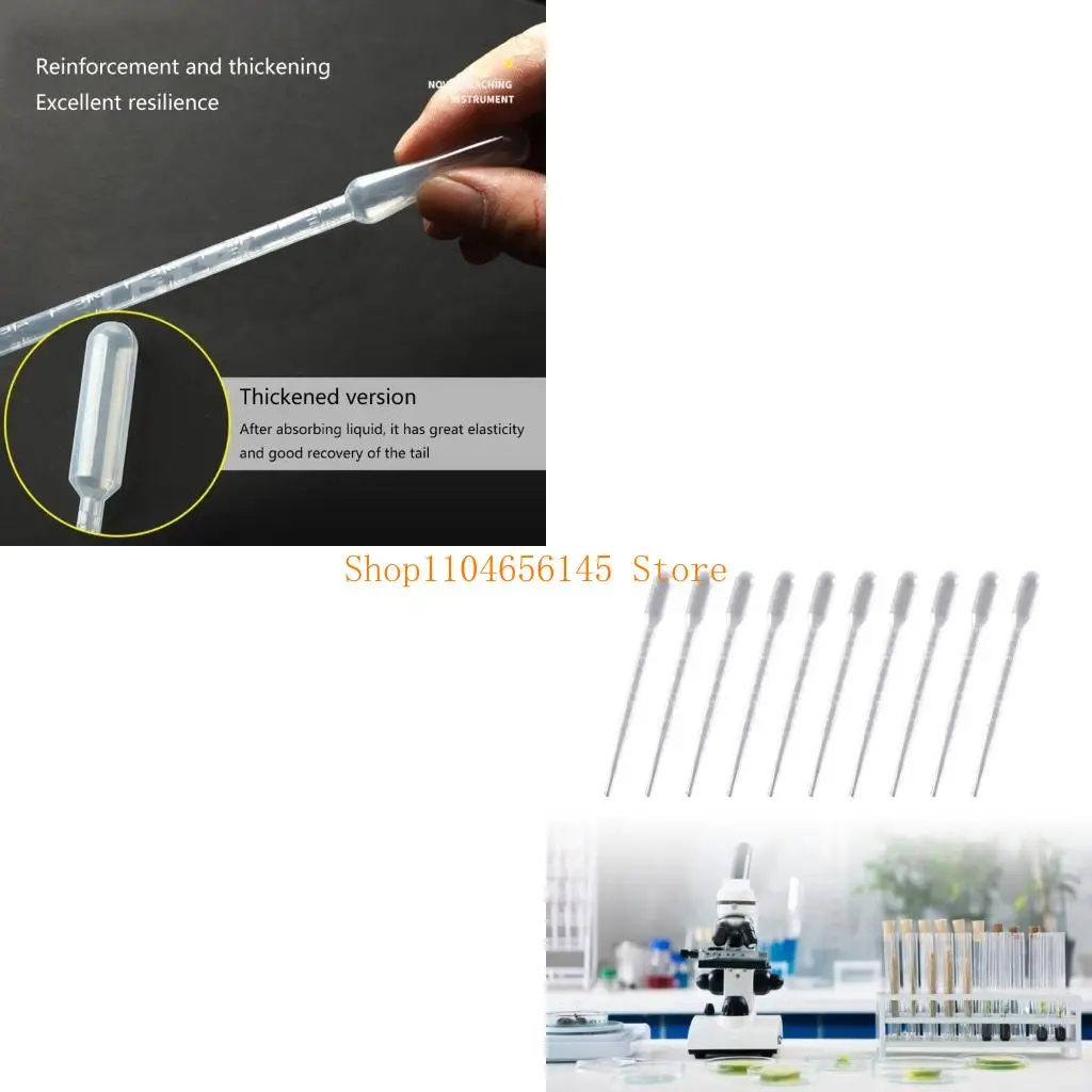 5ASD 100 PIASE Pipet Transfer Plastik Pipet sekali pakai untuk eksperimen