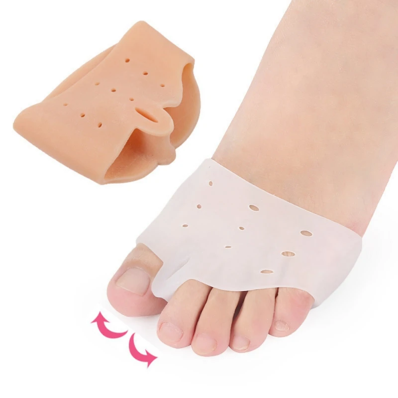 1 Pair Silicone Toe Separator Supplies Hallux Valgus Orthotics Treatment Pain Relief Elastic Bunion Foot Care Tool Health