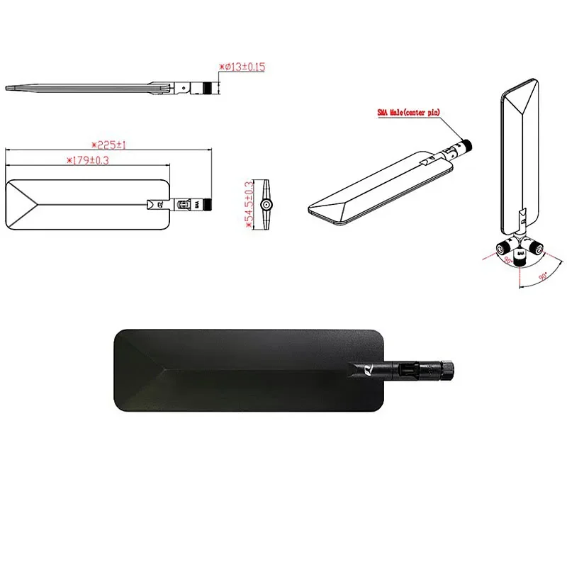 Quectel YECN028AA External 5G Antenna High Gain Waterproof Multi Band for RM520N-GL RM530N-GL RG255C