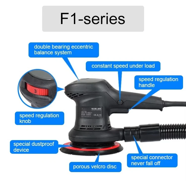 New Electric Random Orbital Sander Machine 400W Variable Speed 220V for Car Paint & Wood Work